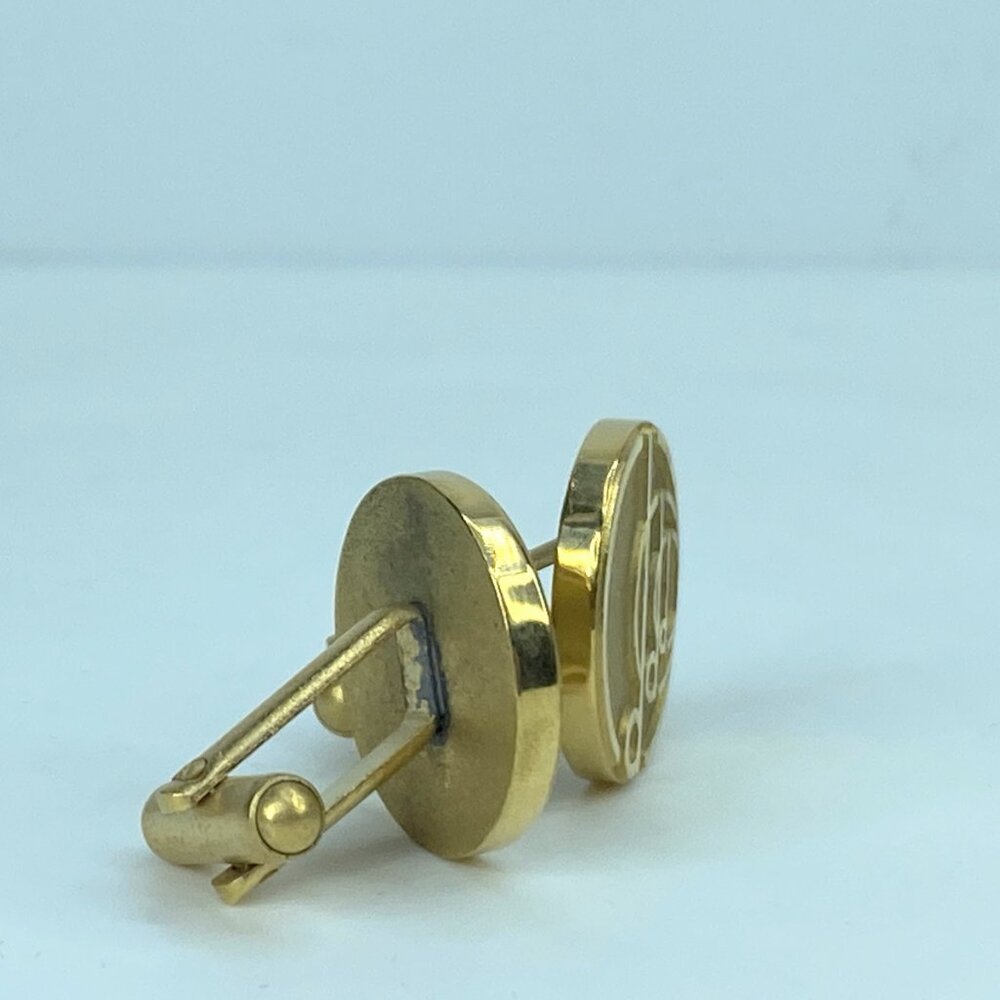 Alfred Dunhill Dunhill Golden tone men's cufflink black velvet gift box GS453 - Picture 4 of 7